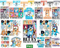 23 Bluey Dog Sublimation Png Bundle, Cartoon Png Sublimation, Cartoon Png Clipart Digital Instant Download