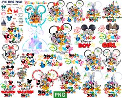 33 Designs Disney Family Trip 2024 Png Sublimation, Disney Vacay Mode, Magical Kingdom Png, Family Trip Bundle Png