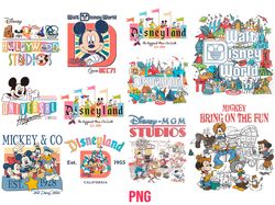 Bundle Retro Disney Family Vacation Png, Mickey Family Matching Tee Png, Magical Kingdom Png, Universal Studio Png