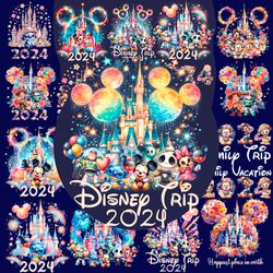 New Designs Disney Family Trip Png Bundle, Magical Castle Png Bundle, Mouse and Friend Vacation Png for dark t-shirt