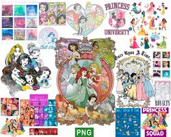 Designs Bundle Disney Princess Friends Png, Disneyland Princess Png, Rapunzel Princess Png, Cinderella Princess Png