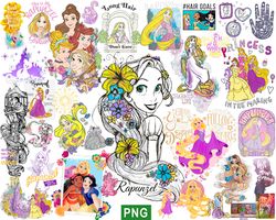 Designs Bundle Princess Rapunzel Png, Disney Princess Rapunzel Png, Disney Tangled Png, Disneyland Princess Png
