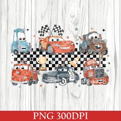 Vintage Lightning McQueen PNG, Disney Cars PNG, Cars Land PNG, Cars Birthday Gifts PNG, Disney Cars Family Vacation PNG