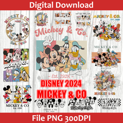 Full Design Mickey & Co Store TONY, Mickey And Co Family Trip PNG 300DPI, Mickey & Co Est 1955 PNG, Mickey & Co Trip PNG