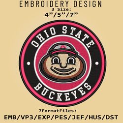 NCAA Logo Ohio State Buckeyes, Embroidery design, Embroidery Files, NCAA Ohio State Buckeyes, Machine Embroidery Pattern