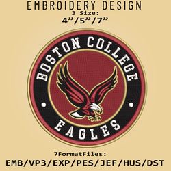 NCAA Logo Boston College Eagles, Embroidery design, Embroidery Files, NCAA Boston College Eagles, Machine Embroidery
