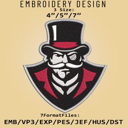 NCAA Logo Austin Peay Governors, Embroidery design, Embroidery Files, NCAA Austin Peay, Machine Embroidery Pattern