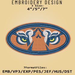 NCAA Logo Auburn Tigers, Embroidery design, Embroidery Files, NCAA Auburn Tigers, Machine Embroidery Pattern