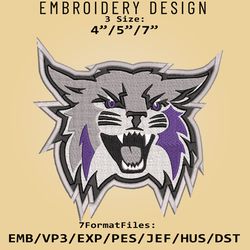 NCAA Logo Weber State Wildcats, Embroidery design, Embroidery Files, NCAA Weber State, Machine Embroidery Pattern