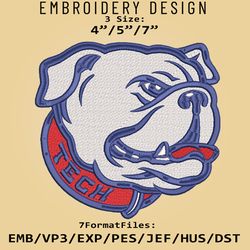 NCAA Logo Louisiana Tech Bulldogs, Embroidery design, Embroidery Files, NCAA Louisiana Tech Bulldogs, Machine Embroidery