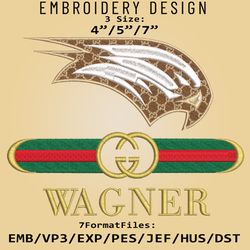 NCAA Logo Wagner Seahawks Embroidery design, Embroidery Files, NCAA Gucc.i, Machine Embroidery