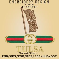 NCAA Logo Tulsa Golden Hurricane, Embroidery design, NCAA Gucc.i, Embroidery Files, Machine Embroider Pattern