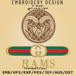 NCAA Logo Colorado State Rams, Embroidery design, NCAA Gucc.i, Embroidery Files, Machine Embroider Pattern