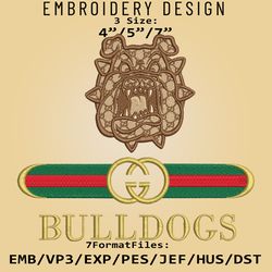 NCAA Logo Fresno State Bulldogs, Embroidery design, NCAA Gucc.i, Embroidery Files, Machine Embroider Pattern