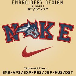 NCAA Logo Nike Stony Brook Seawolves Embroidery design, Embroidery Files, Machine Embroidery Pattern