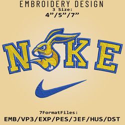 NCAA Logo Nike South Dakota State Jackrabbits Embroidery design, Embroidery Files, Machine Embroidery Pattern
