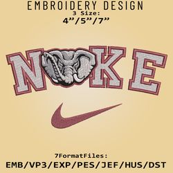 NCAA Logo Nike Alabama Crimson Tide Embroidery design, Embroidery Files, Machine Embroidery Pattern