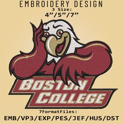 NCAA Logo Boston College Eagles, Embroidery design, NCAA Eagles, Embroidery Files, Machine Embroider Pattern