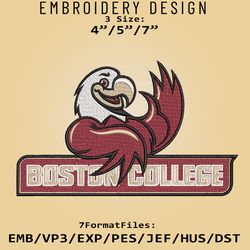 NCAA Boston College Eagles Logo, Embroidery design, NCAA Boston College, Embroidery Files, Machine Embroider Pattern