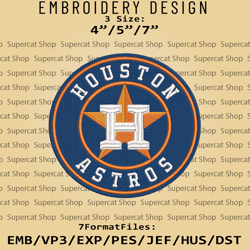 Houston Astros MLB Embroidery Designs, MLB Logo Embroidery Files, MLB Houston Astros, Machine Embroidery Pattern