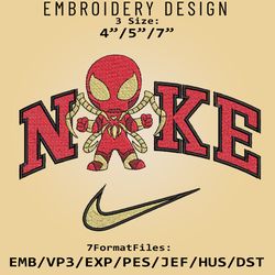 Nik.e Spider-man Embroidery Designs, Spider-man Nik.e, Marvel Comics Machine Embroidery Pattern, Digital Download