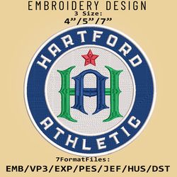Hartford Athletic Embroidery Designs, USL Logo Embroidery Files, USL Hartford Athletic, Embroidery Pattern