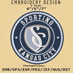 Sporting Kansas FC MLS Embroidery Designs, MLS Logo Embroidery Files, MLS Sporting Kansas FC, Embroidery Pattern