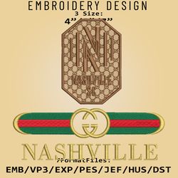 MLS Gucc.i Nashville FC Embroidery Designs, MLS Logo Embroidery Files, MLS Nashville FC, Embroidery Pattern
