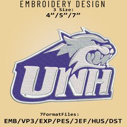 New Hampshire Wildcats NCAA Logo, Embroidery design, NCAA Wildcats, Embroidery Files, Machine Embroider Pattern