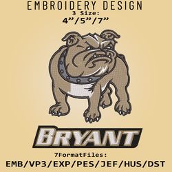 NCAA Bryant Bulldogs Logo, Embroidery design, NCAA Bryant Bulldogs, Embroidery Files, Machine Embroider Pattern