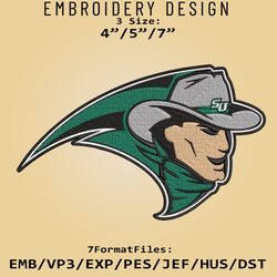 NCAA Stetson Hatters Logo, Embroidery design, NCAA Stetson Hatters, Embroidery Files, Machine Embroider Pattern