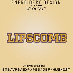 Lipscomb Bisons NCAA Logo, Embroidery design, NCAA Lipscomb Bisons, Embroidery Files, Machine Embroider Pattern