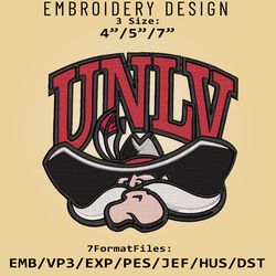 NCAA UNLV Rebels Logo, Embroidery design, NCAA UNLV Rebels, Embroidery Files, Machine Embroider Pattern