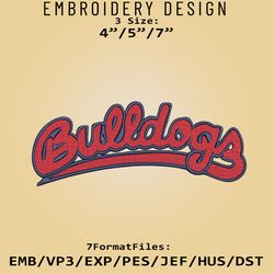 NCAA Fresno State Bulldogs Logo, Embroidery design, NCAA Bulldogs, Embroidery Files, Machine Embroider Pattern