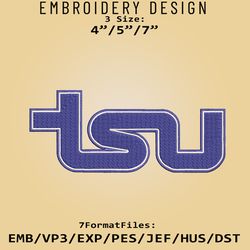 NCAA Tennessee State Tigers Logo, Embroidery design, NCAA Tigers, Embroidery Files, Machine Embroider Pattern