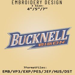 NCAA Bucknell Bison Logo, Embroidery design, NCAA Bucknell Bison, Embroidery Files, Machine Embroider Pattern