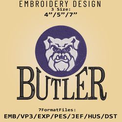 NCAA Butler Bulldogs Logo, Embroidery design, Butler Bulldogs NCAA, Embroidery Files, Machine Embroider Pattern