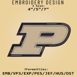 Purdue Boilermakers NCAA Logo, Embroidery design, NCAA Purdue Boilermakers, Embroidery Files, Machine Embroider Pattern
