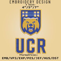 NCAA UC Riverside Highlanders Logo, Embroidery design, UC Riverside NCAA, Embroidery Files, Machine Embroider Pattern