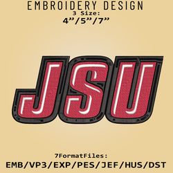 NCAA Jacksonville State Gamecocks Logo, Embroidery design, Gamecocks NCAA, Embroidery Files, Machine Embroider Pattern