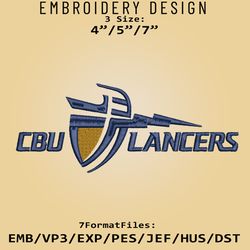 California Baptist Lancers NCAA Logo, Embroidery design, Lancers NCAA, Embroidery Files, Machine Embroider Pattern