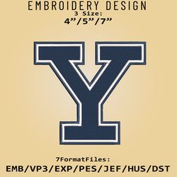 NCAA Yale Bulldogs Logo, Embroidery design, Yale Bulldogs NCAA, Embroidery Files, Machine Embroider Pattern