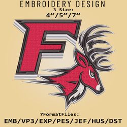NCAA Fairfield Stags Logo, Embroidery design, NCAA Fairfield Stags, Embroidery Files, Machine Embroider Pattern