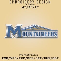 Mount St Marys Mountaineers NCAA Logo, Embroidery design, Mountaineers NCAA, Embroidery Files, Machine Embroider Pattern