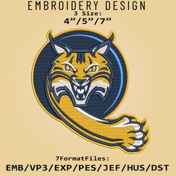 NCAA Quinnipiac Bobcats Logo, Embroidery design, NCAA Quinnipiac Bobcats, Embroidery Files, Machine Embroider Pattern