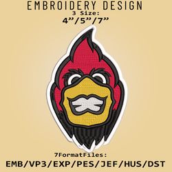 Ball State Cardinals Logo NCAA, Embroidery design NCAA, Ball State, Embroidery Files, Machine Embroider Pattern