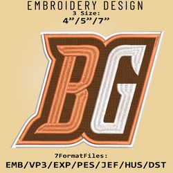 NCAA Bowling Green Falcons Logo, NCAA Embroidery design, Bowling Green, Embroidery Files, Machine Embroider Pattern