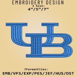 Buffalo Bulls Logo, Embroidery design NCAA, NCAA Buffalo Bulls, Embroidery Files, Machine Embroider Pattern