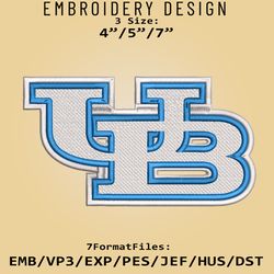 Buffalo Bulls Logo NCAA, NCAA Embroidery design, Buffalo Bulls, Embroidery Files, Machine Embroider Pattern