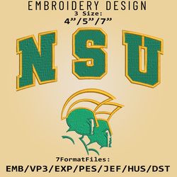 Norfolk State Spartans NCAA Logo, NCAA Embroidery design, Spartans, Embroidery Files, Machine Embroider Pattern